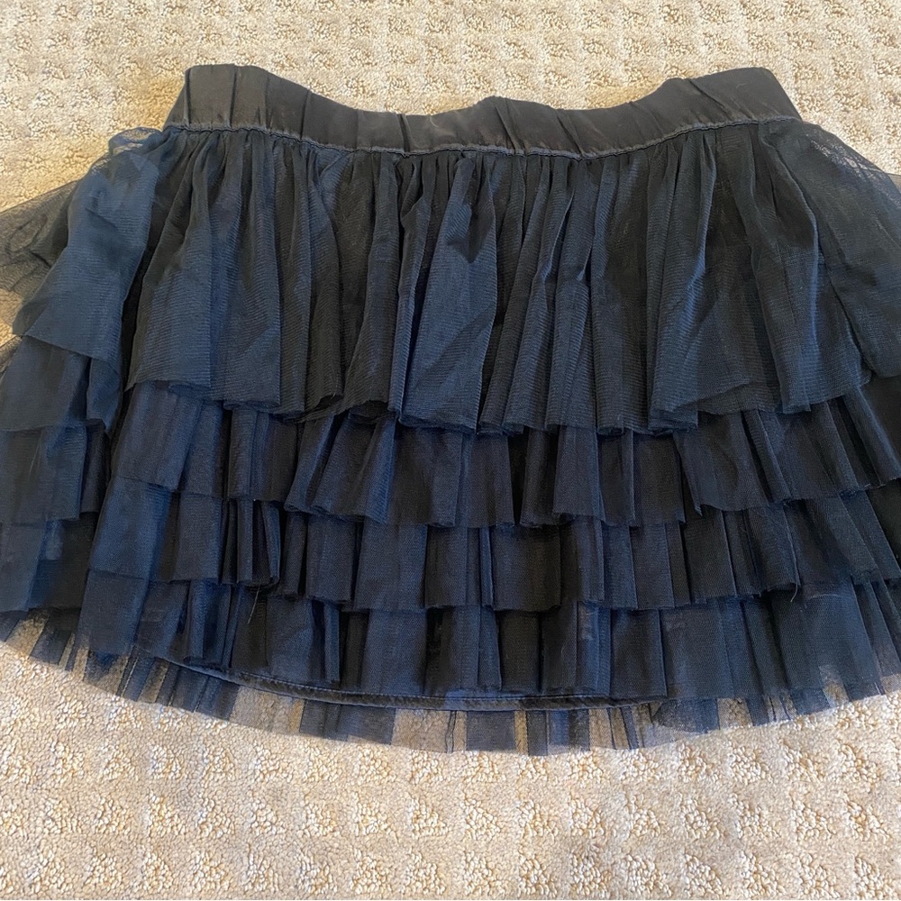 Skirt, Black Layered Gothic Chic